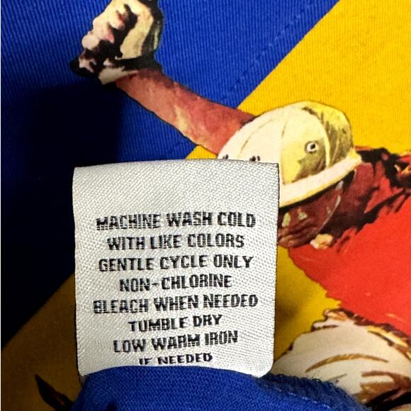 R.S.1NE Mens Blue & Yellow Short Sleeve RS-1 Sports T-Shirt Size Large - Picture 8 of 8